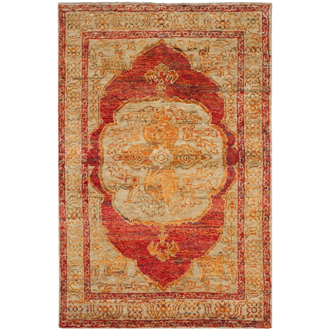 SAFAVIEH Tangier TGR603A Red Orange / Beige Rug Image 1