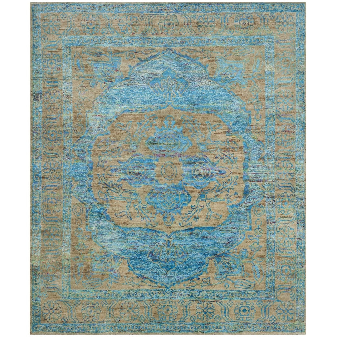 SAFAVIEH Tangier TGR603B Hand-knotted Teal / Beige Rug Image 5