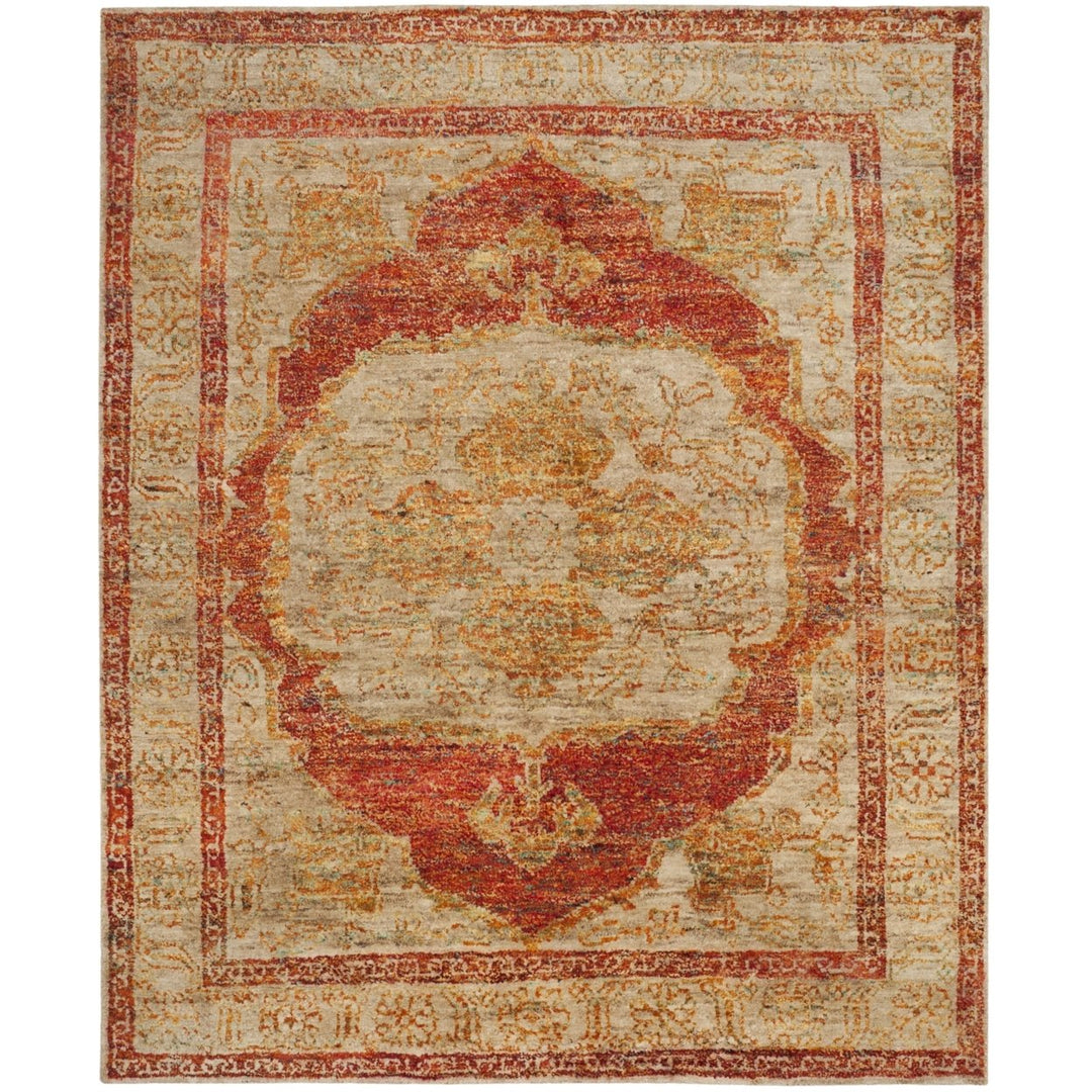 SAFAVIEH Tangier TGR603A Red Orange / Beige Rug Image 5