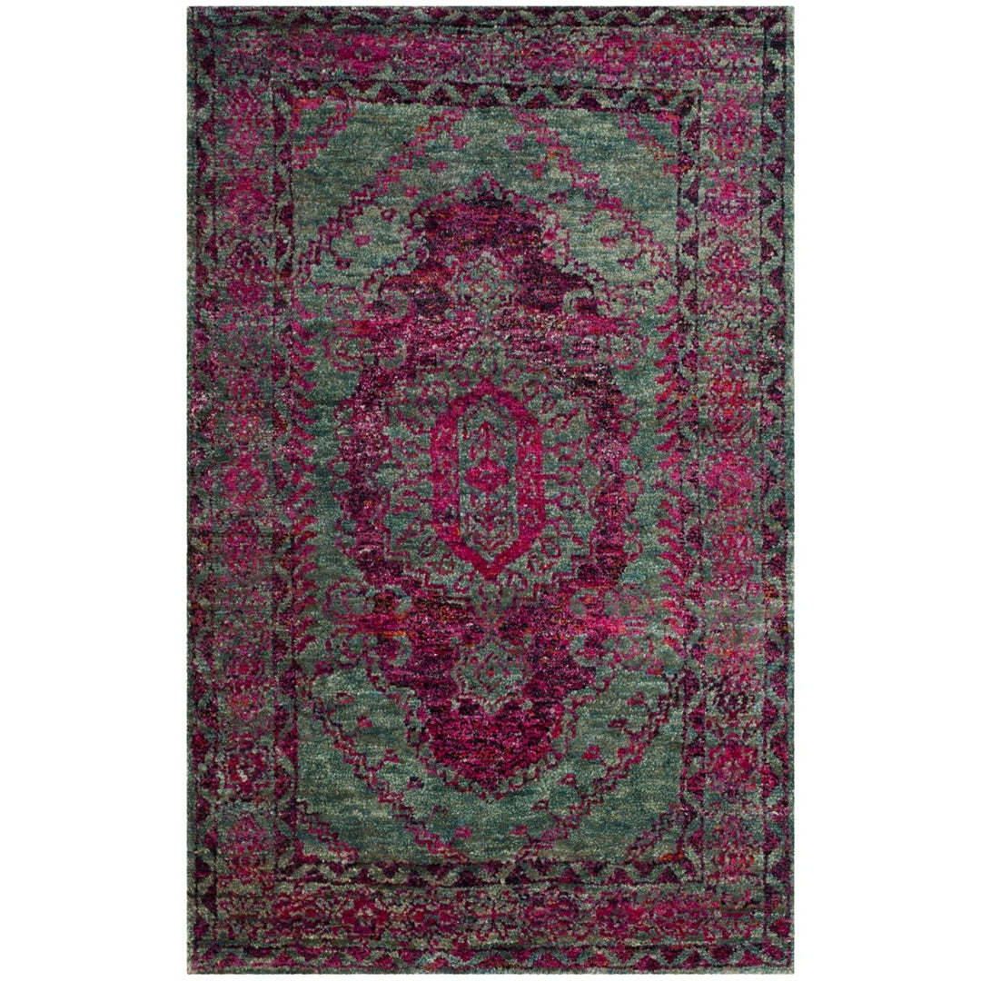 SAFAVIEH Tangier TGR605A Slate Blue / Fuchsia Rug Image 4