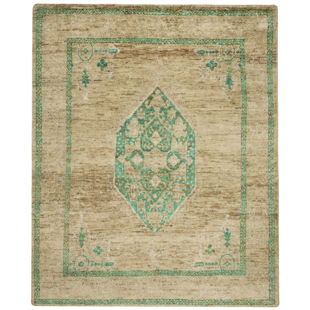 SAFAVIEH Tangier TGR606A Hand-knotted Beige / Emerald Rug Image 5