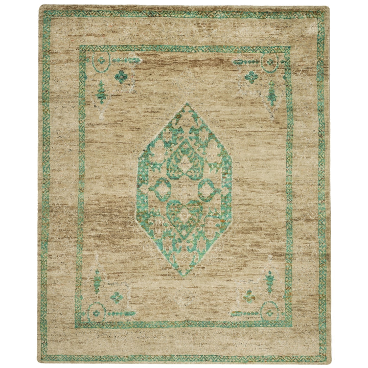 SAFAVIEH Tangier TGR606A Hand-knotted Beige / Emerald Rug Image 5