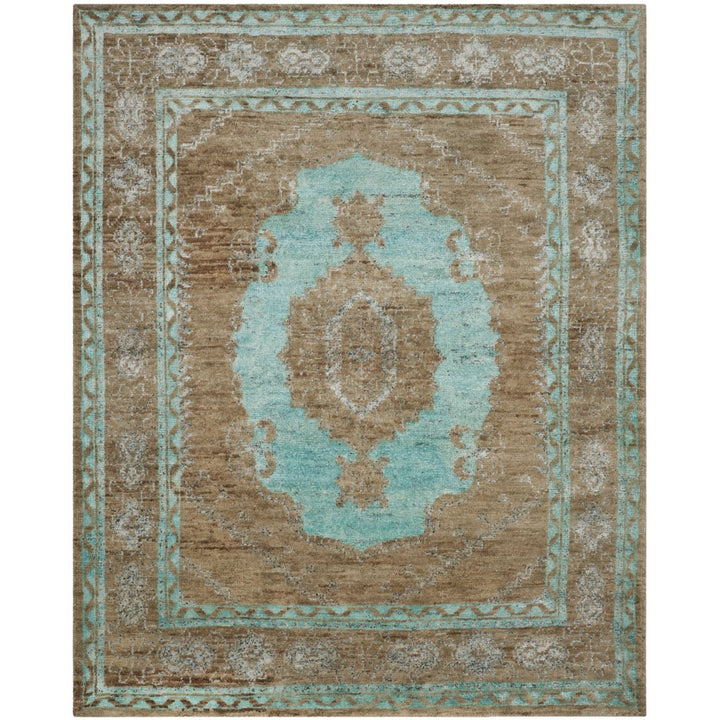 SAFAVIEH Tangier TGR605B Hand-knotted Seafoam / Beige Rug Image 1