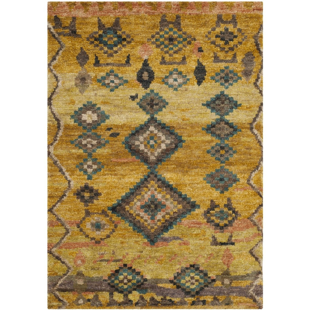 SAFAVIEH Tangier Collection TGR652A Hand-knotted Gold Rug Image 2