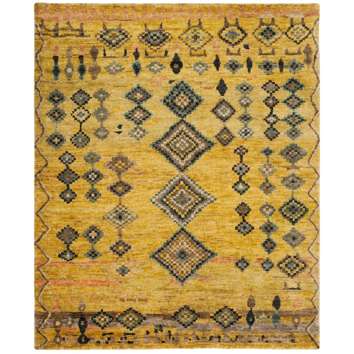 SAFAVIEH Tangier Collection TGR652A Hand-knotted Gold Rug Image 1