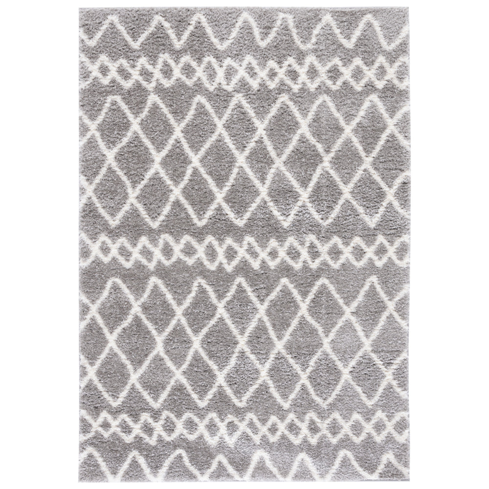 SAFAVIEH Tahoe Shag Collection THO665B Grey / White Rug Image 2