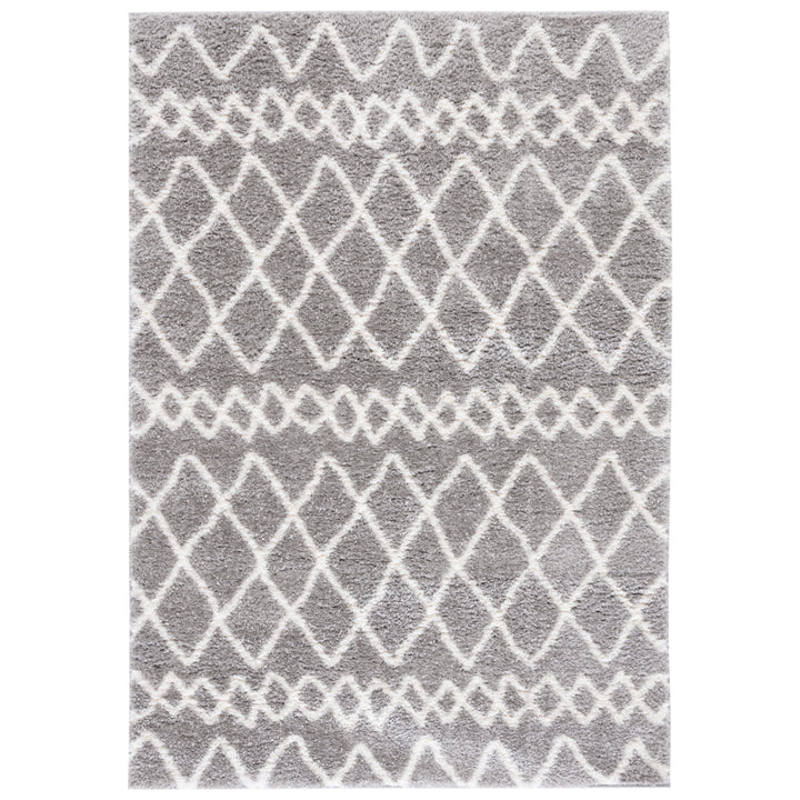 SAFAVIEH Tahoe Shag Collection THO665B Grey / White Rug Image 2