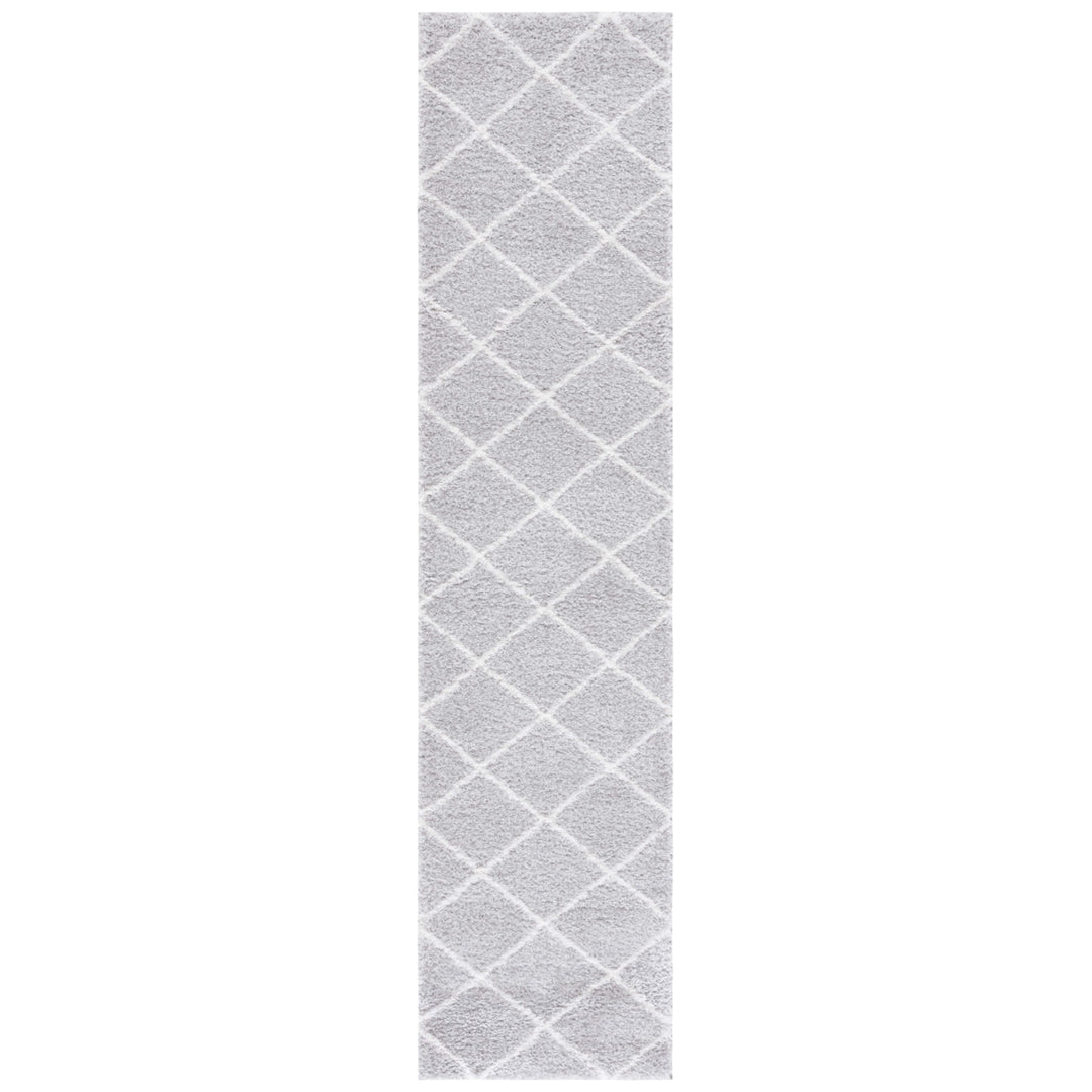 SAFAVIEH Tahoe Shag THO676F Light Grey / White Rug Image 2