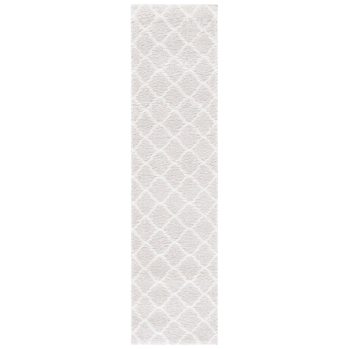 SAFAVIEH Tahoe Shag Collection THO675G Silver / White Rug Image 2