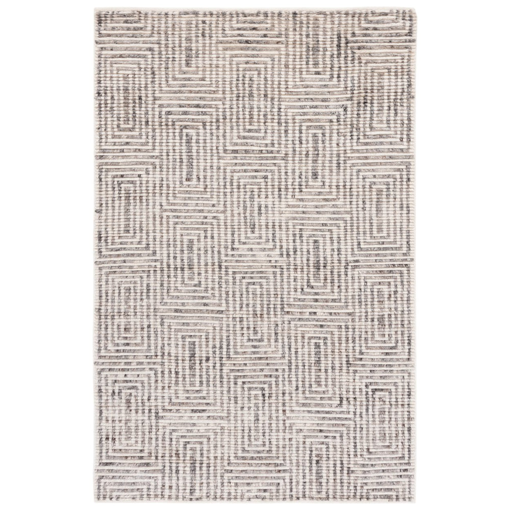 SAFAVIEH Tibetan TIB609A Hand-knotted Ivory / Grey Rug Image 2