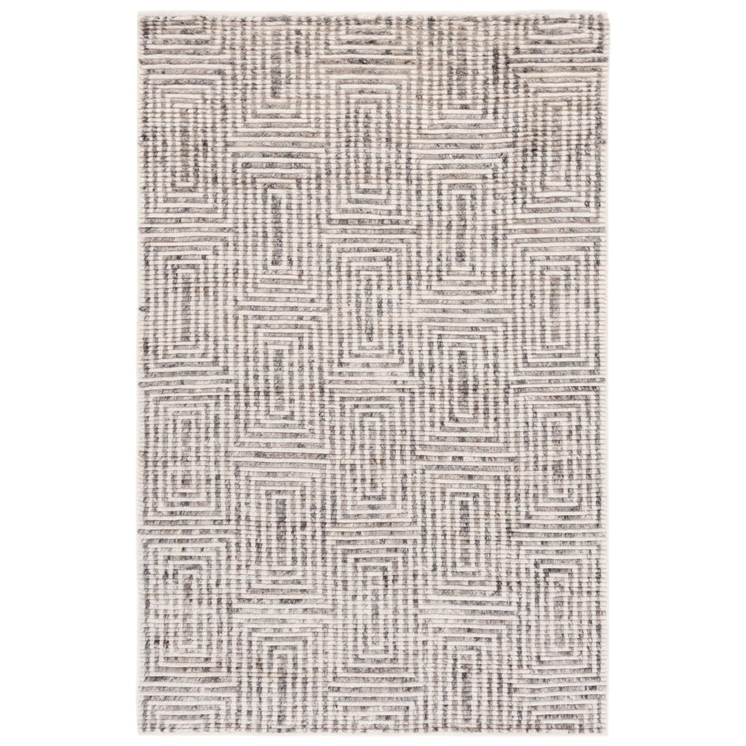 SAFAVIEH Tibetan TIB609A Hand-knotted Ivory / Grey Rug Image 1