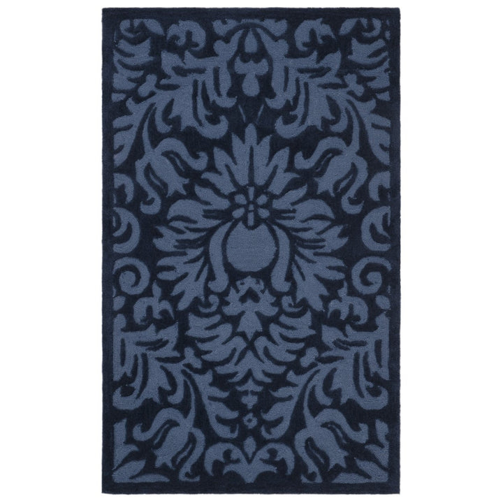 SAFAVIEH Total Performance TLP714I Hand-hooked Navy Rug Image 1