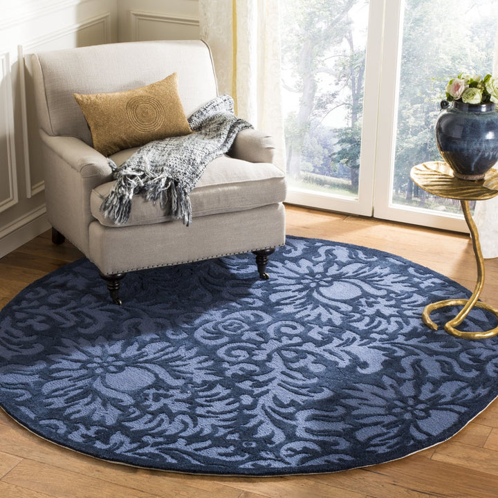 SAFAVIEH Total Performance TLP714I Hand-hooked Navy Rug Image 2