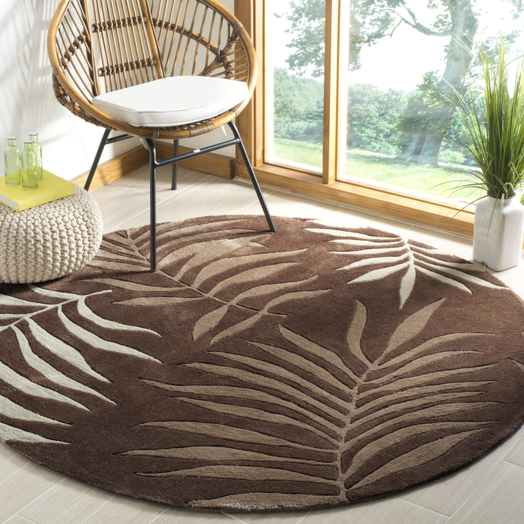 SAFAVIEH Total Performance TLP740C Hand-hooked Mocha Rug Image 2