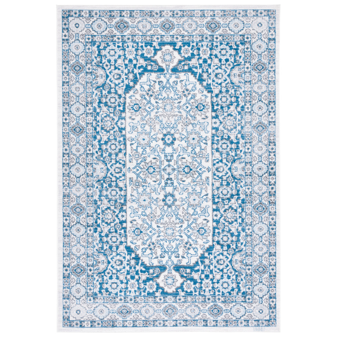 SAFAVIEH Toscana Collection TOS652B Ivory / Navy Rug Image 2