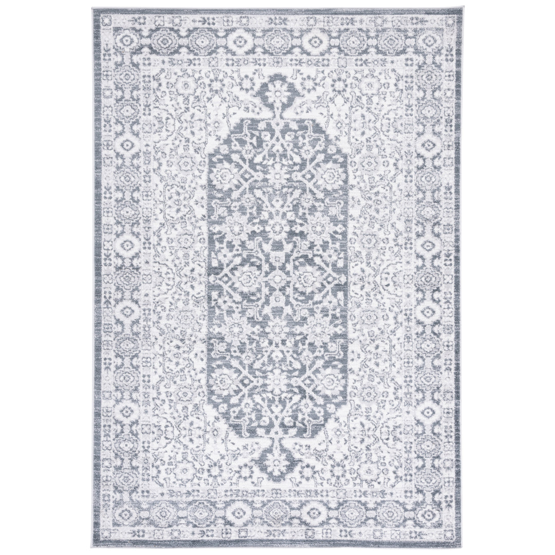 SAFAVIEH Toscana Collection TOS652A Ivory / Dark Grey Rug Image 2