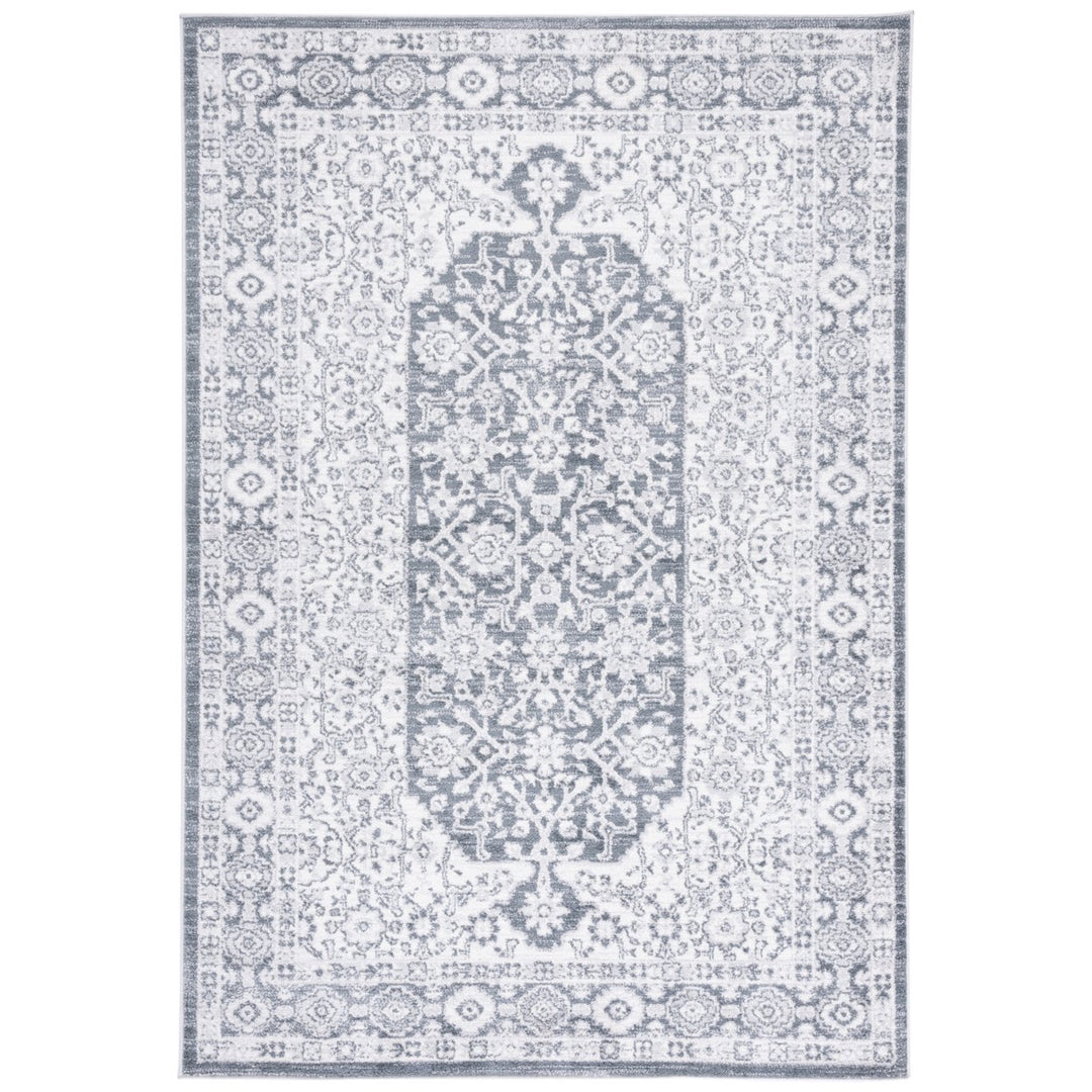 SAFAVIEH Toscana Collection TOS652A Ivory / Dark Grey Rug Image 1