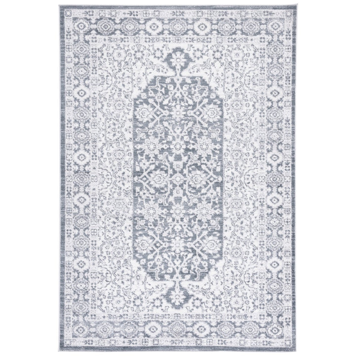 SAFAVIEH Toscana Collection TOS652A Ivory / Dark Grey Rug Image 1