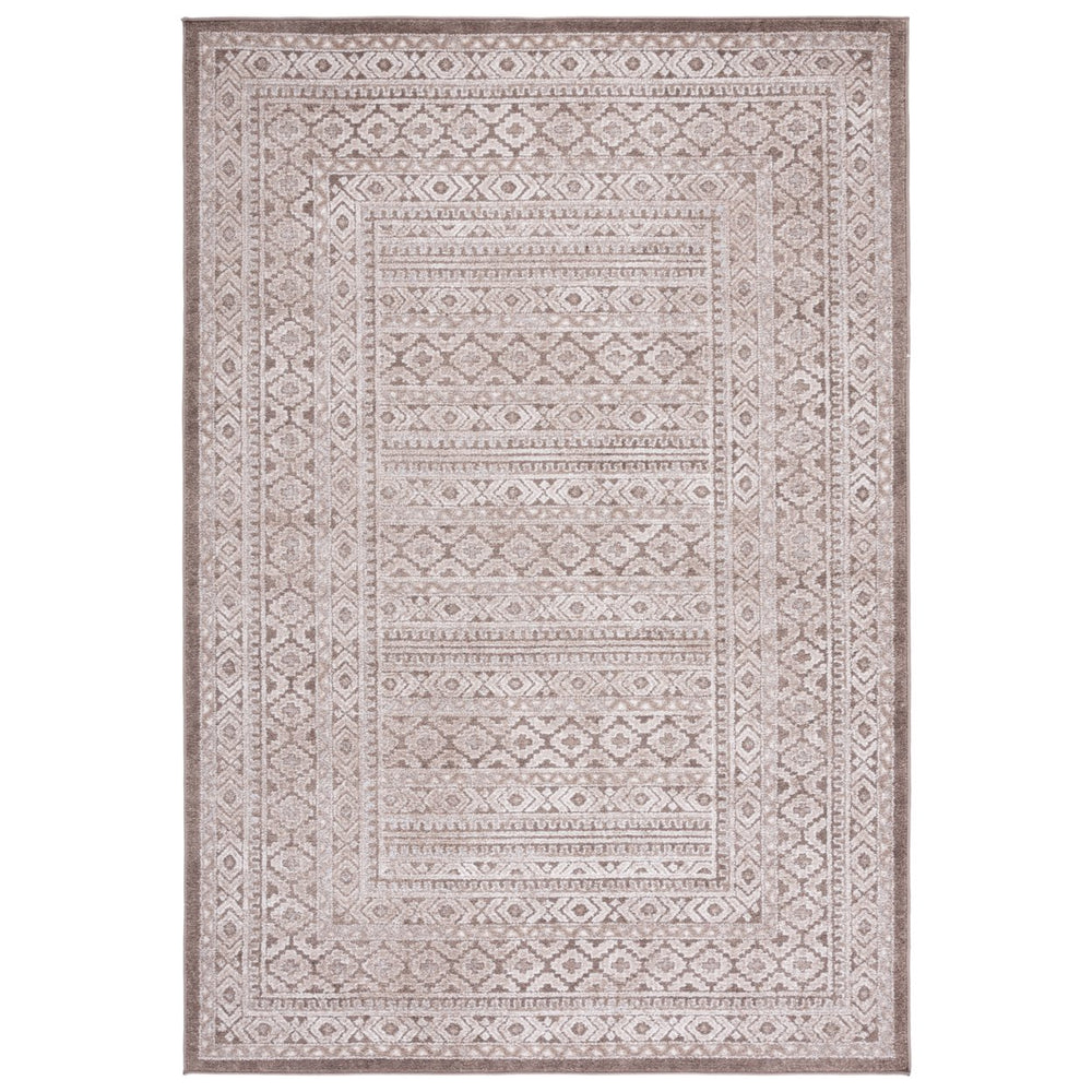 SAFAVIEH Toscana Collection TOS658A Ivory / Brown Rug Image 2