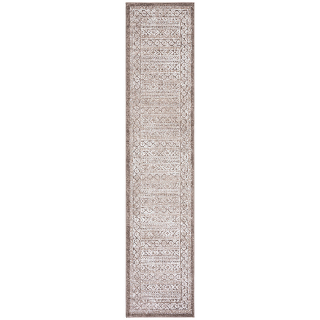 SAFAVIEH Toscana Collection TOS658A Ivory / Brown Rug Image 4