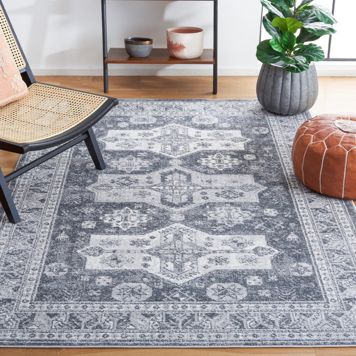 SAFAVIEH Toscana Collection TOS660F Grey / Dark Grey Rug Image 1