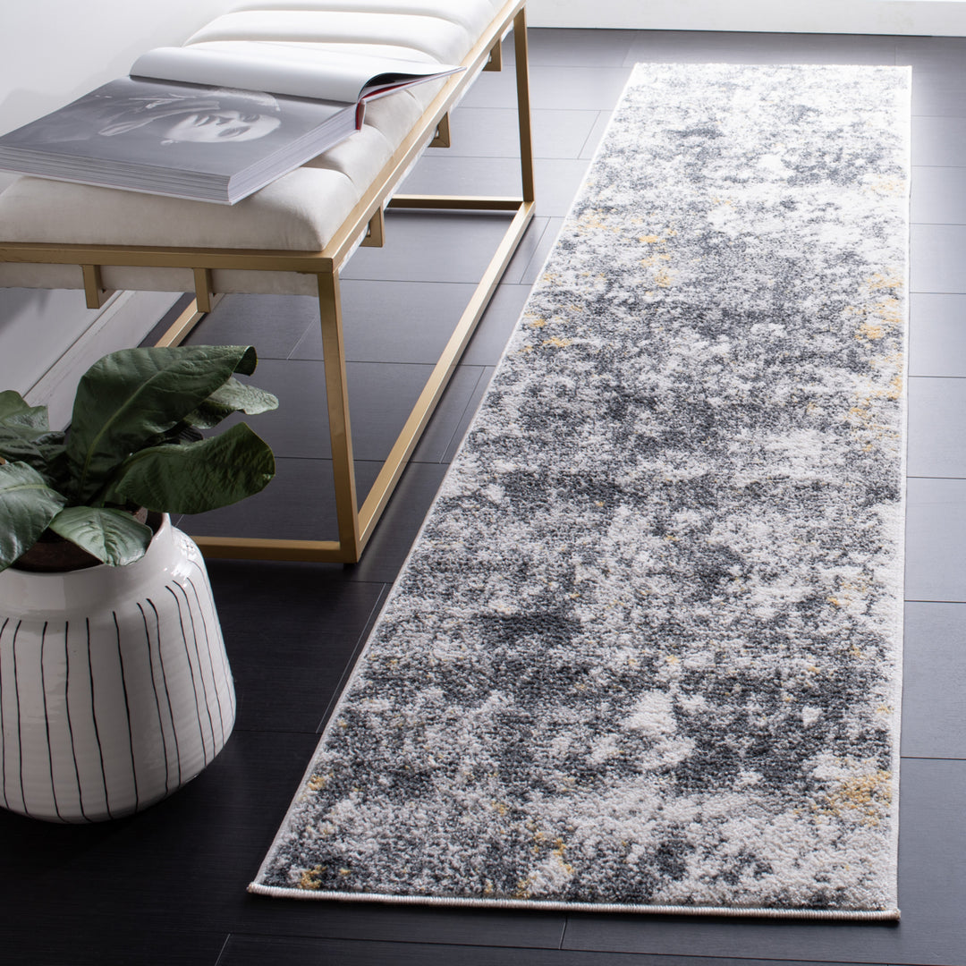 SAFAVIEH Toscana Collection TOS674A Ivory / Dark Grey Rug Image 3