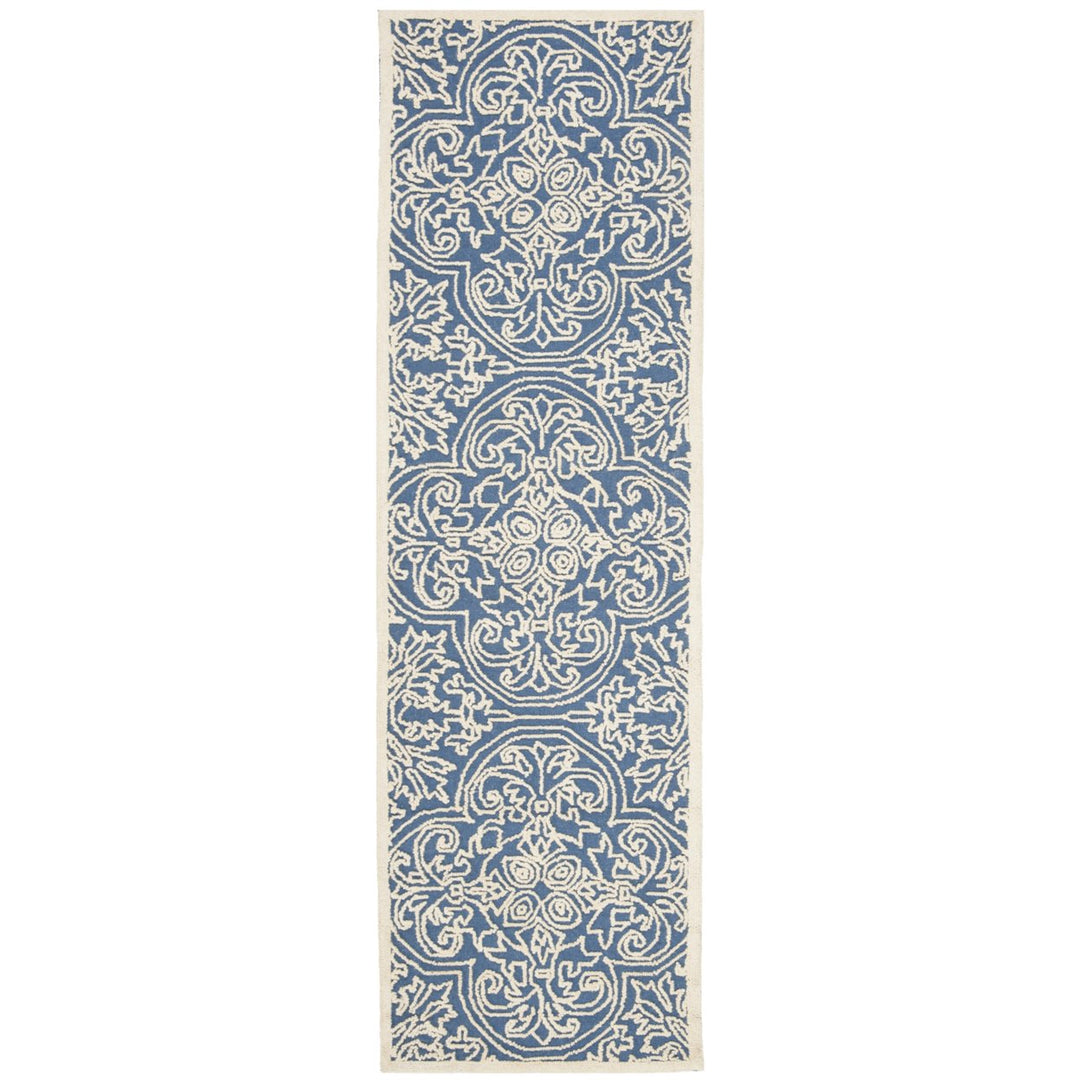 SAFAVIEH Trace TRC101B Handmade Blue / Ivory Rug Image 1