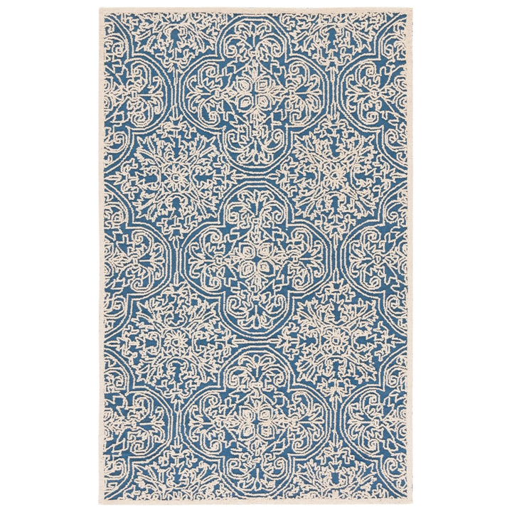 SAFAVIEH Trace TRC101B Handmade Blue / Ivory Rug Image 1