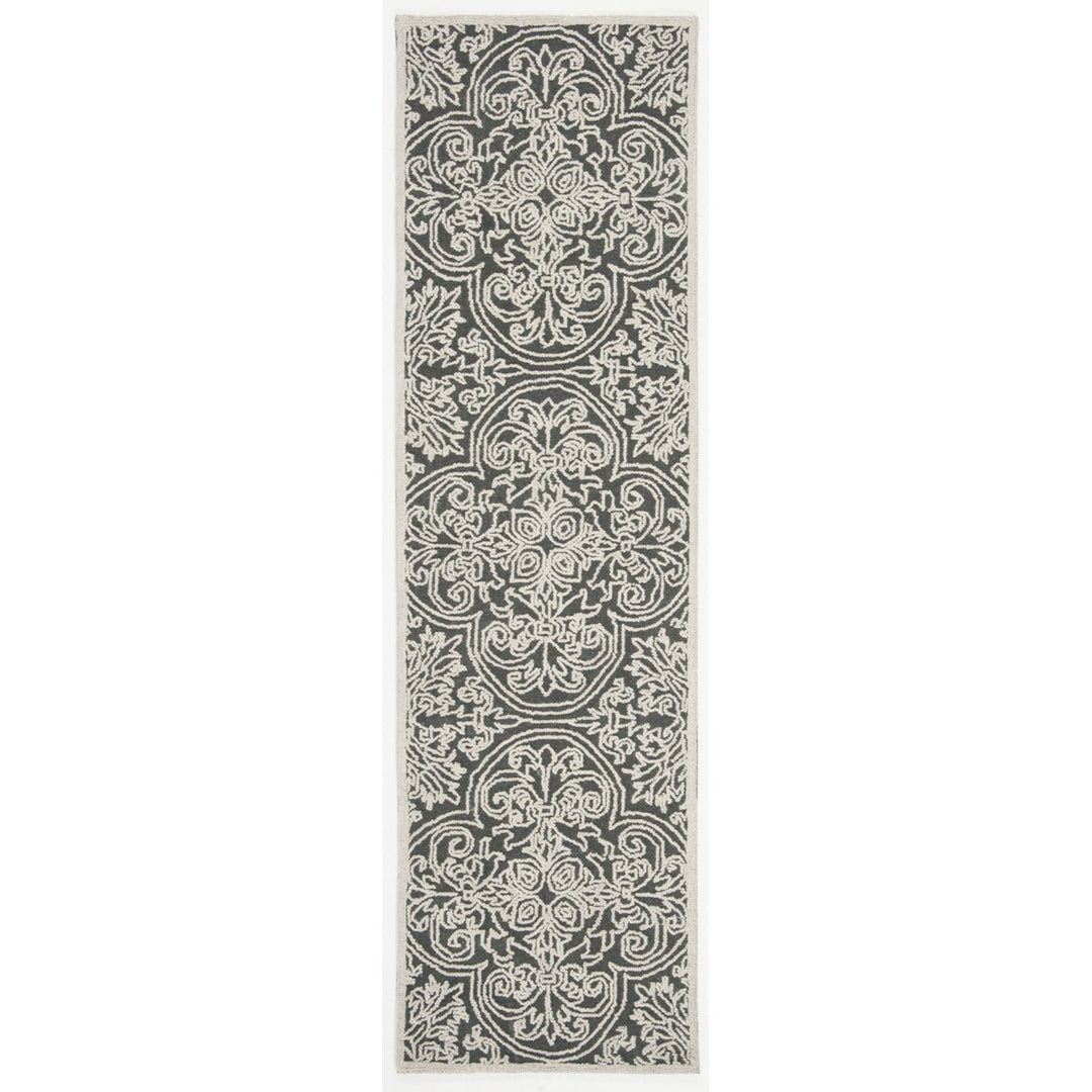 SAFAVIEH Trace TRC101A Dark Grey / Light Grey Rug Image 1