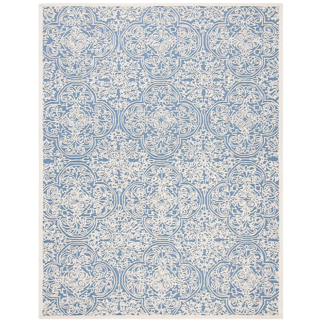 SAFAVIEH Trace TRC101B Handmade Blue / Ivory Rug Image 1