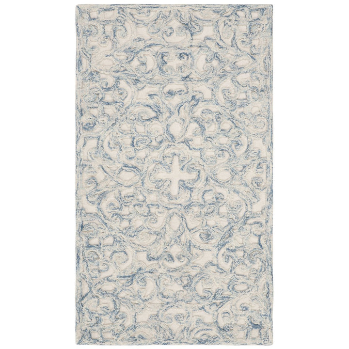 SAFAVIEH Trace TRC103B Handmade Blue / Ivory Rug Image 3