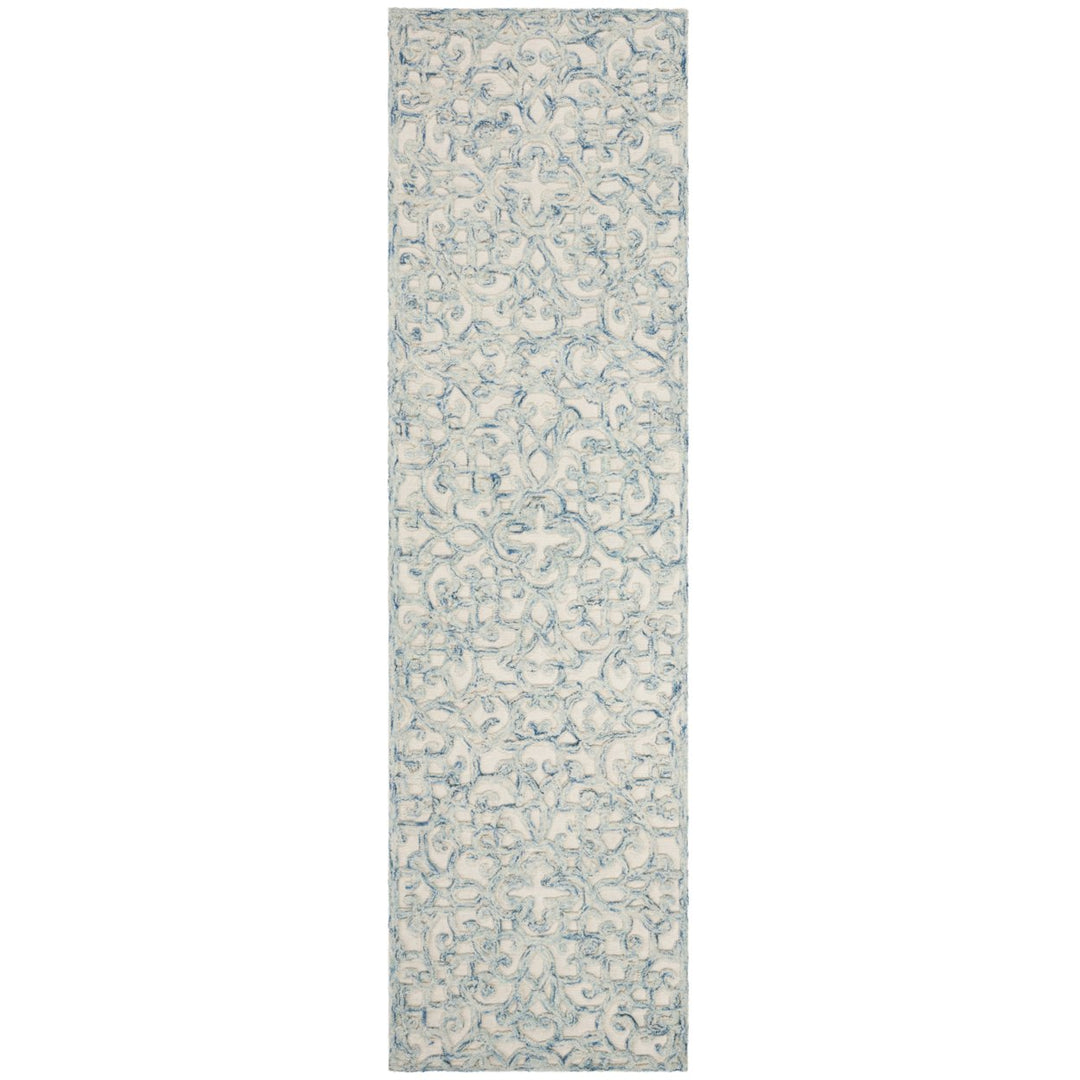 SAFAVIEH Trace TRC103B Handmade Blue / Ivory Rug Image 1