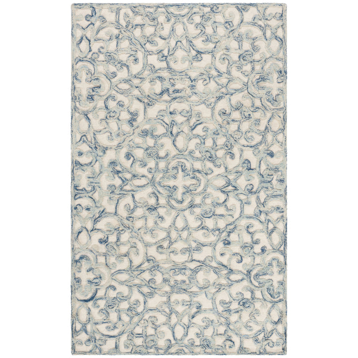 SAFAVIEH Trace TRC103B Handmade Blue / Ivory Rug Image 1