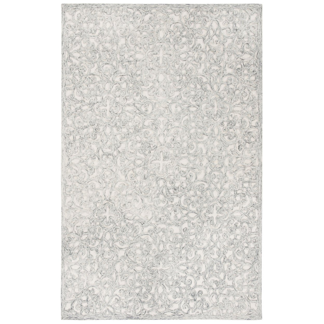 SAFAVIEH Trace TRC103H Handmade Charcoal / Ivory Rug Image 1