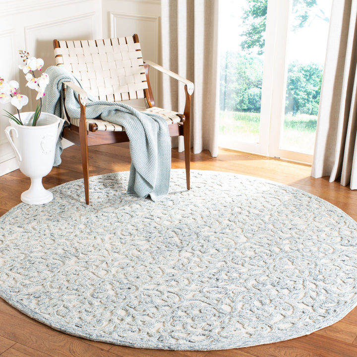 SAFAVIEH Trace TRC103H Handmade Charcoal / Ivory Rug Image 11