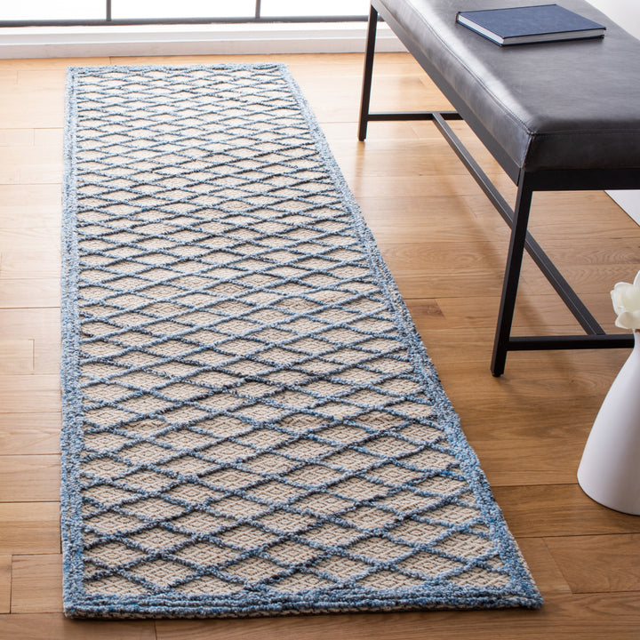 SAFAVIEH Trace TRC204M Handmade Blue / Black Rug Image 4