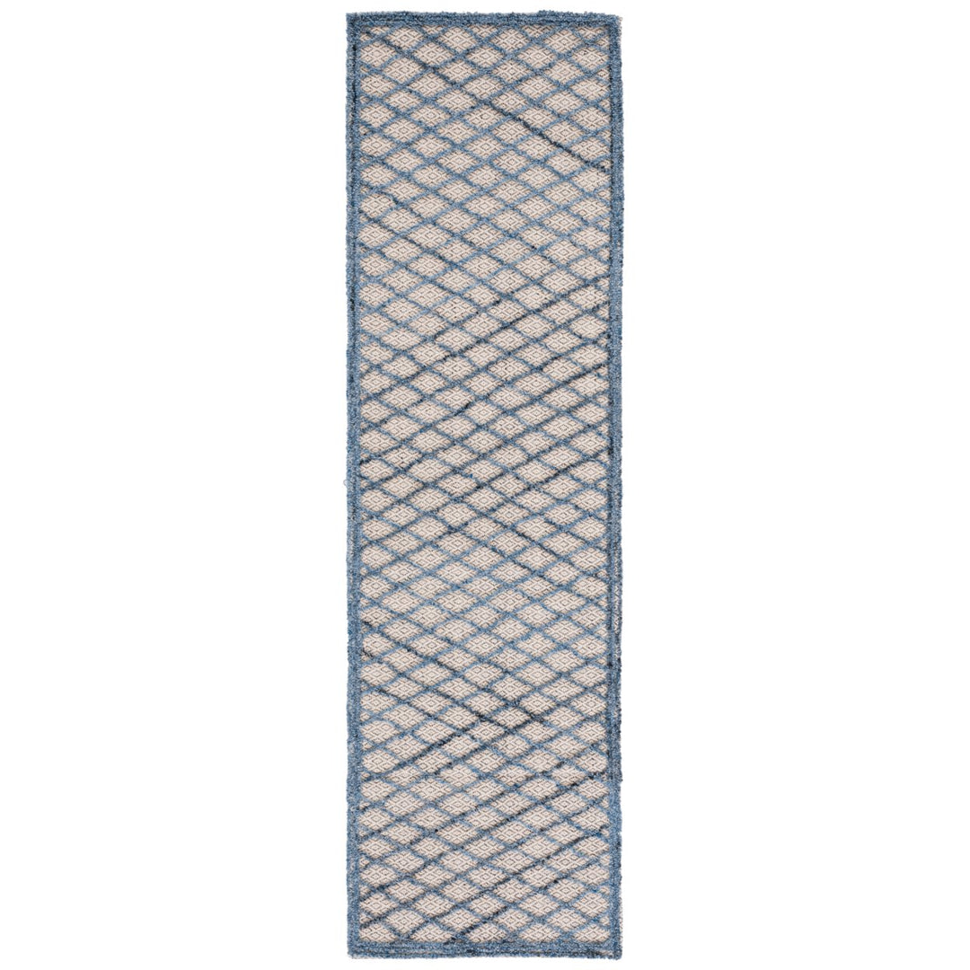 SAFAVIEH Trace TRC204M Handmade Blue / Black Rug Image 1