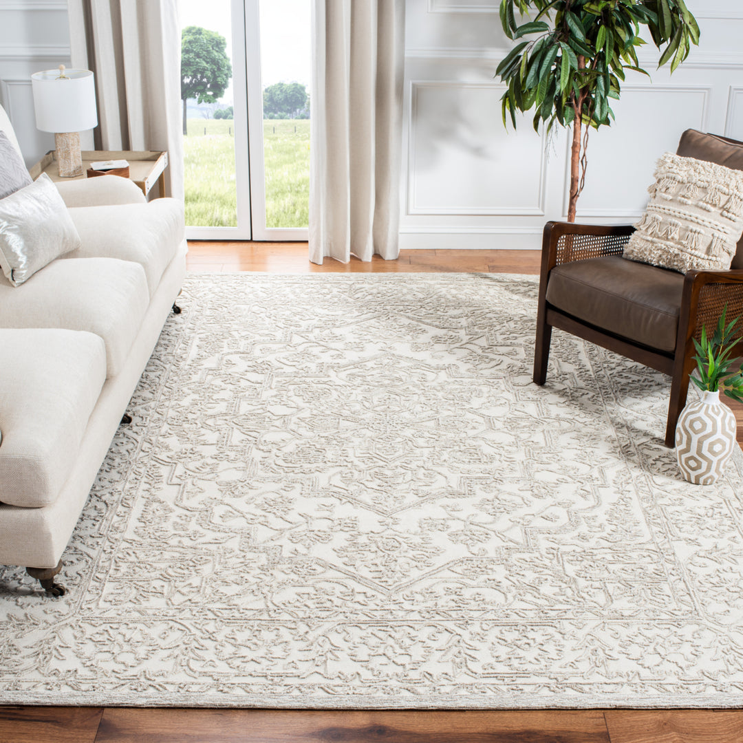 SAFAVIEH Trace TRC302A Handmade Ivory / Natural Rug Image 1