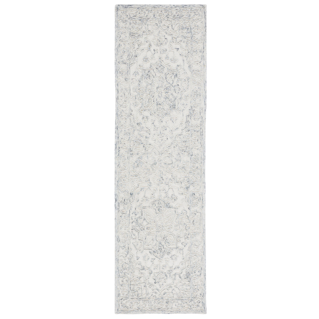 SAFAVIEH Trace TRC302H Handmade Ivory / Charcoal Rug Image 5