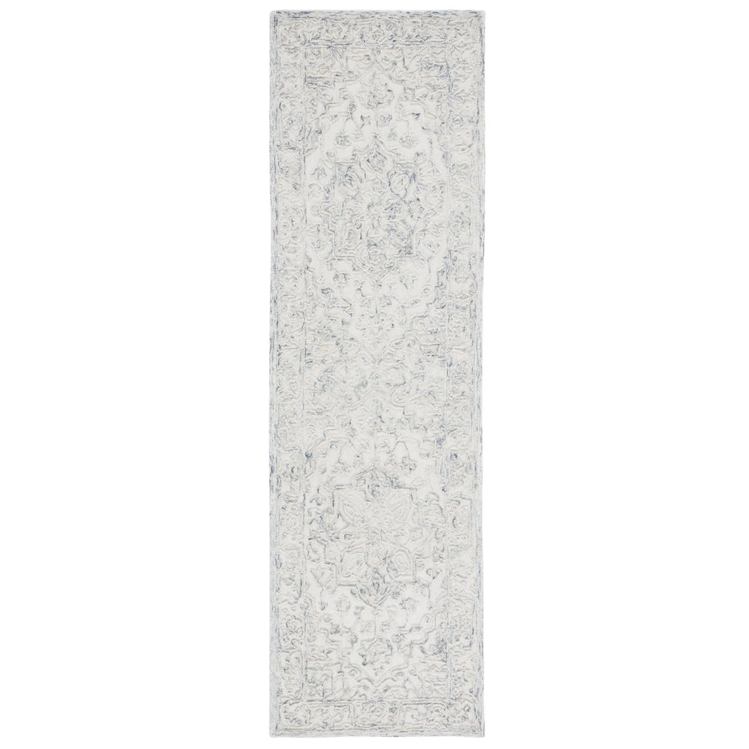 SAFAVIEH Trace TRC302H Handmade Ivory / Charcoal Rug Image 1