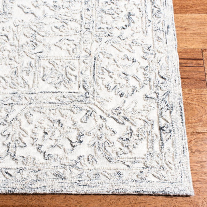 SAFAVIEH Trace TRC302H Handmade Ivory / Charcoal Rug Image 7