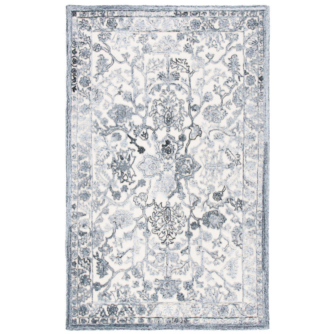 SAFAVIEH Trace TRC303F Handmade Grey / Ivory Rug Image 1