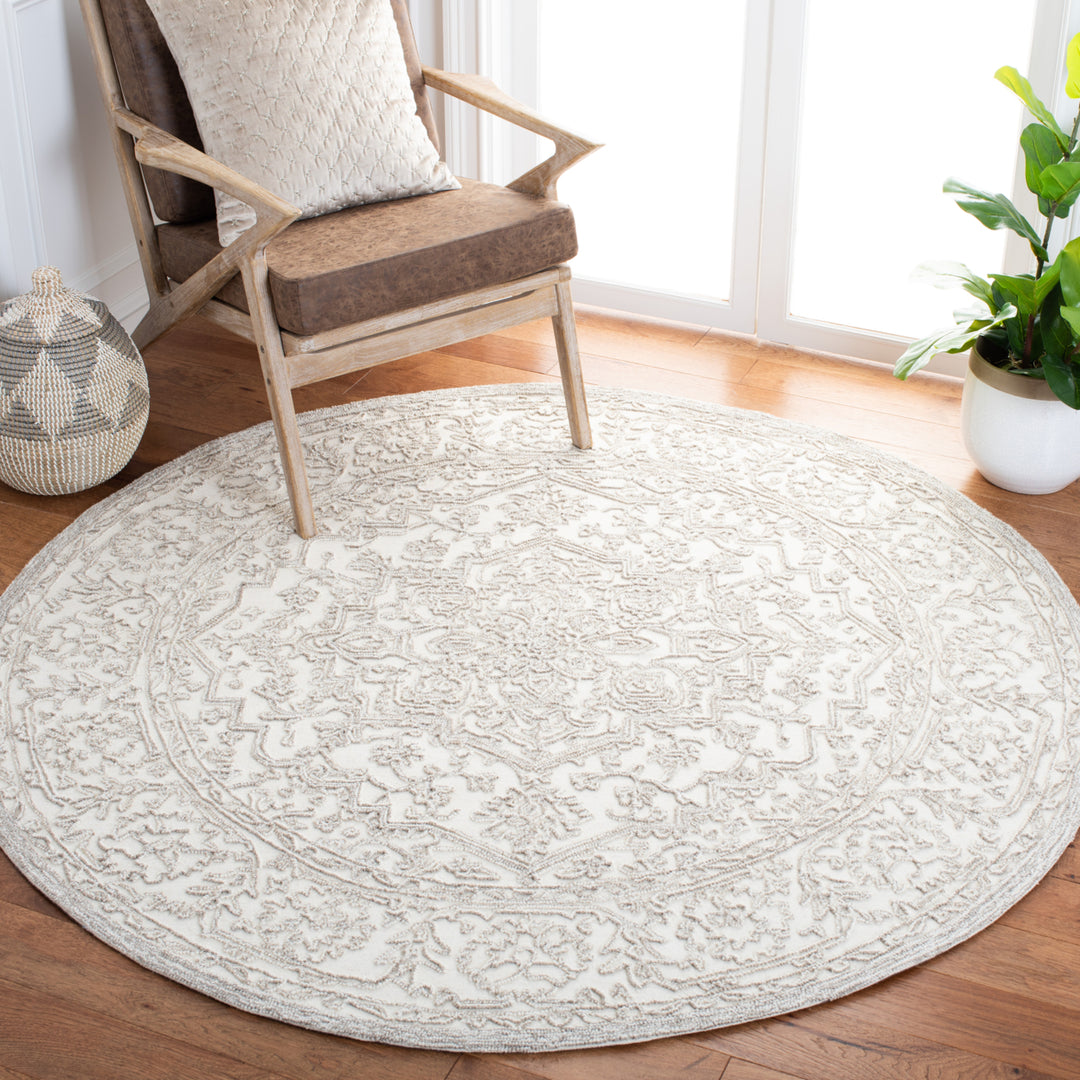 SAFAVIEH Trace TRC302A Handmade Ivory / Natural Rug Image 8