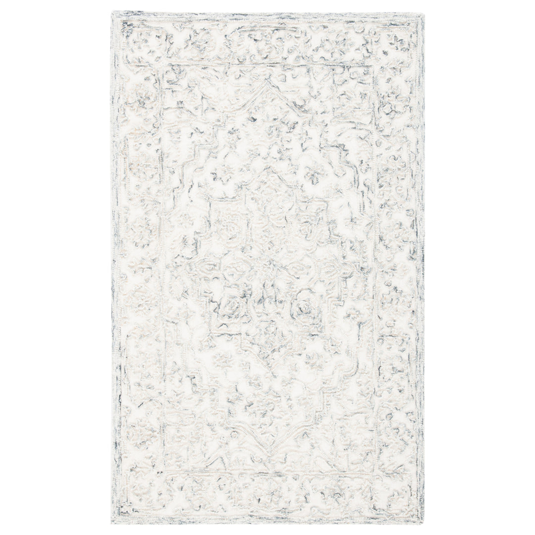 SAFAVIEH Trace TRC302H Handmade Ivory / Charcoal Rug Image 10