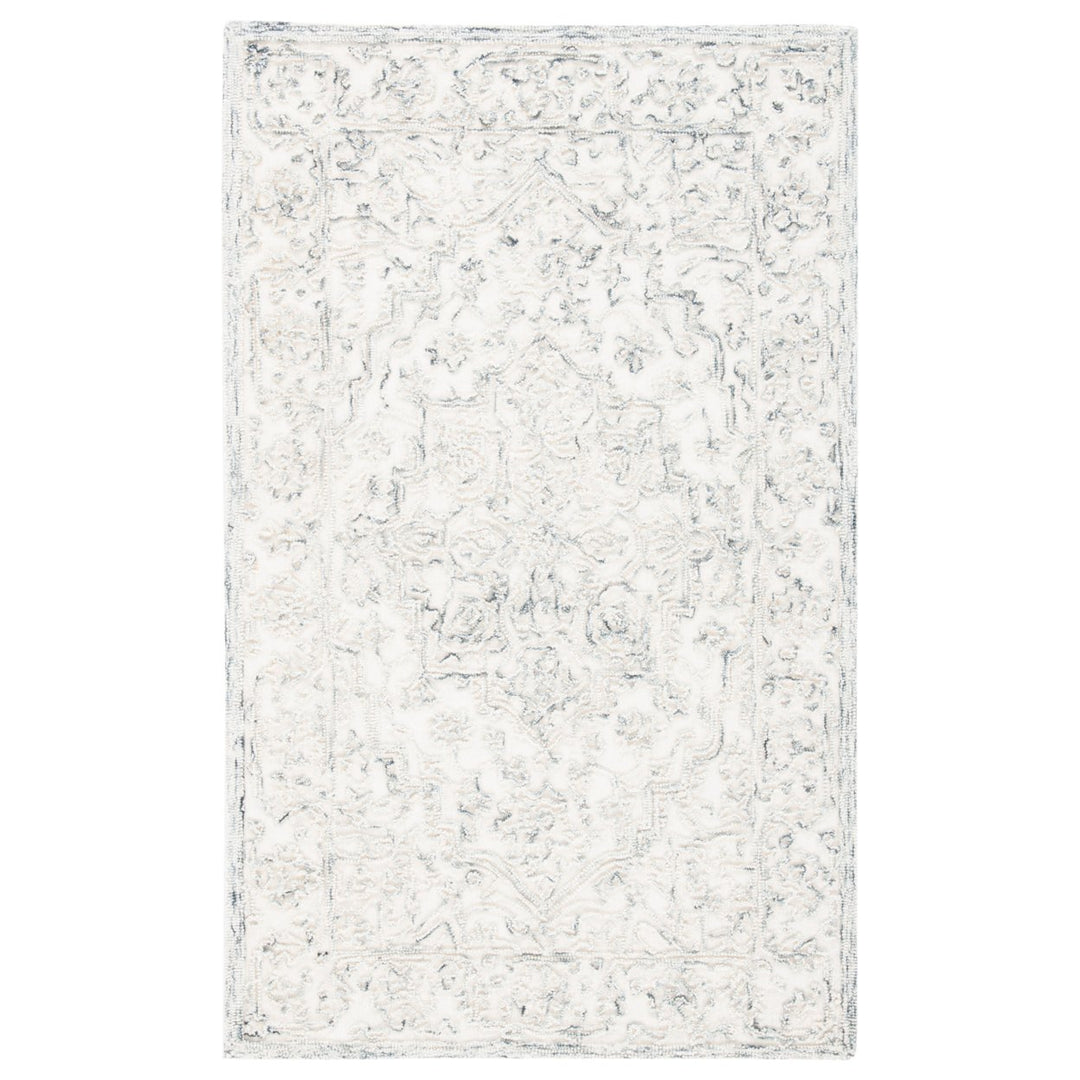 SAFAVIEH Trace TRC302H Handmade Ivory / Charcoal Rug Image 1