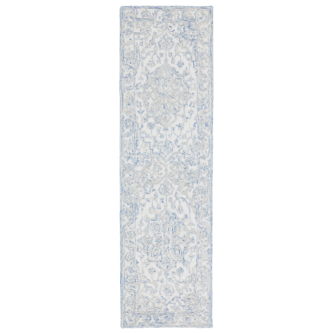 SAFAVIEH Trace TRC302M Handmade Ivory / Blue Rug Image 1