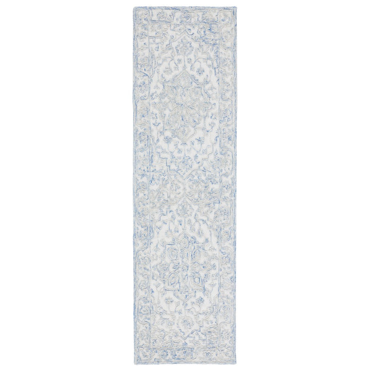 SAFAVIEH Trace TRC302M Handmade Ivory / Blue Rug Image 1