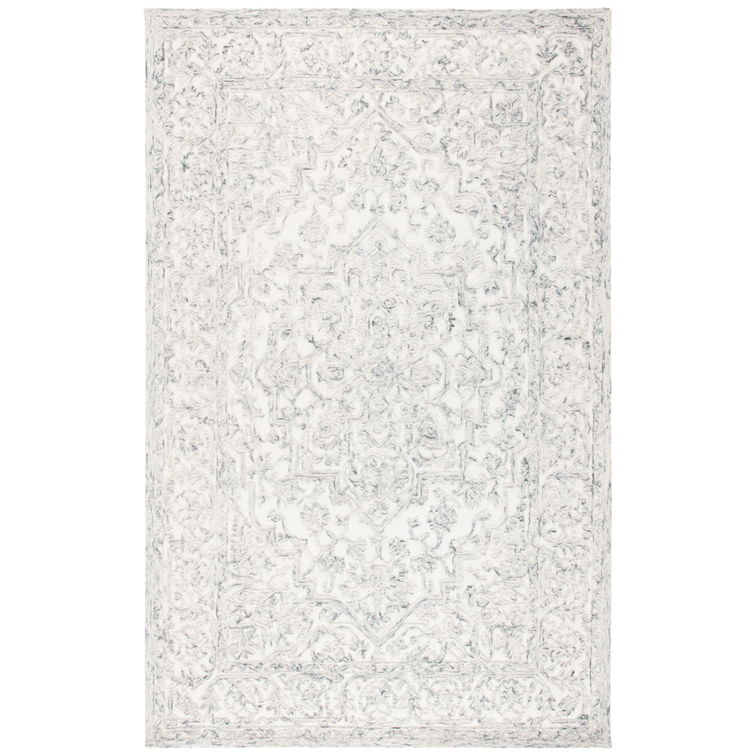 SAFAVIEH Trace TRC302H Handmade Ivory / Charcoal Rug Image 11