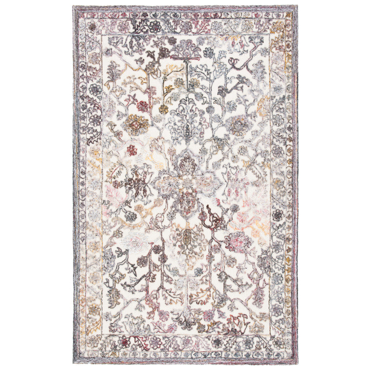 SAFAVIEH Trace Collection TRC303Q Handmade Red/Ivory Rug Image 1