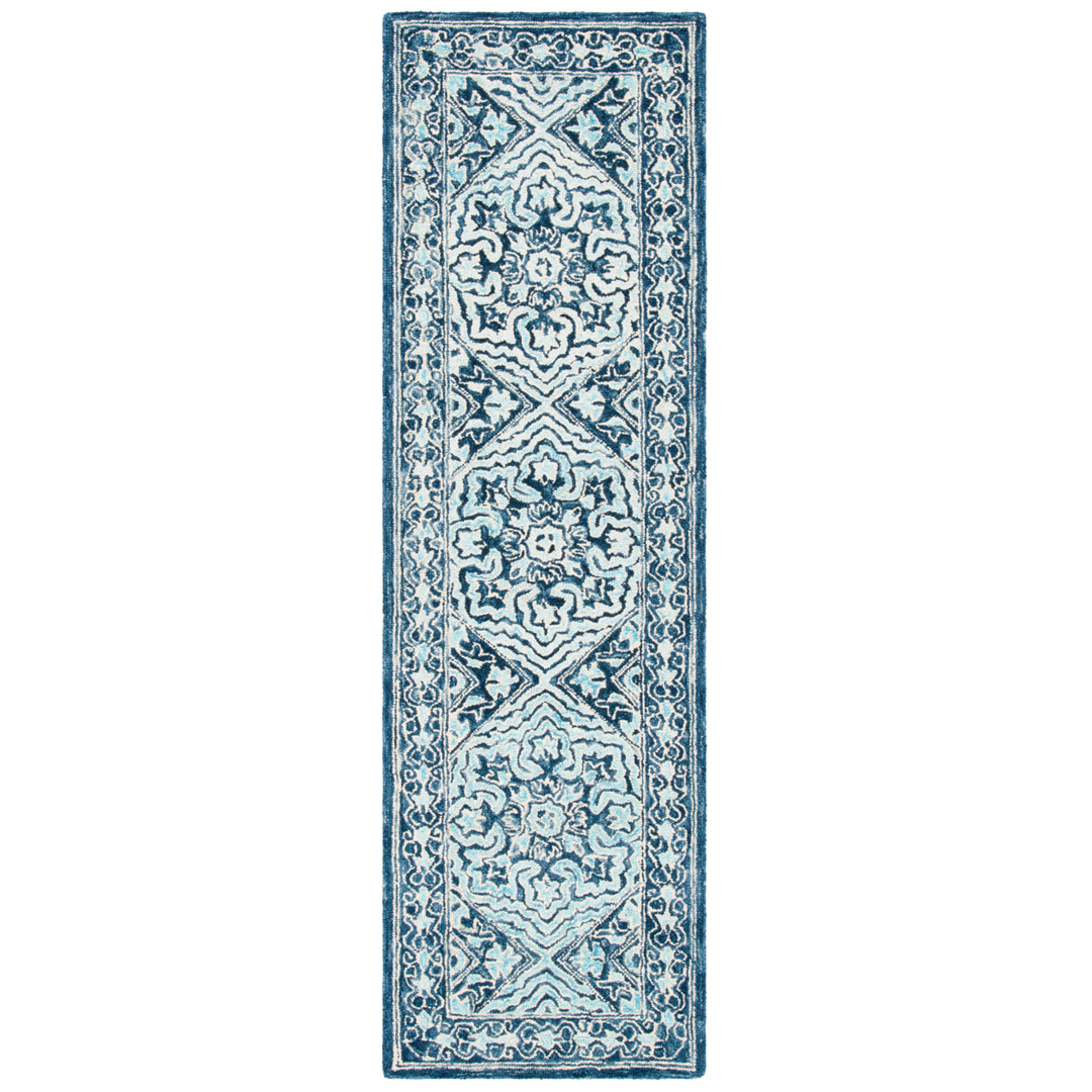 SAFAVIEH Trace TRC507N Handmade Navy / Light Blue Rug Image 4